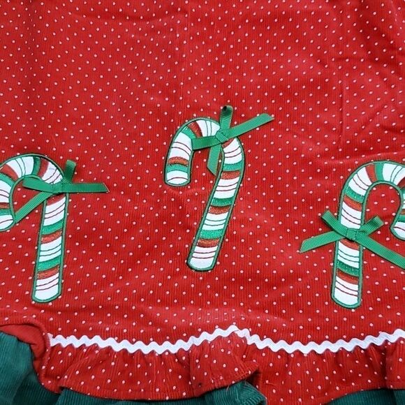 Girl's Rare Too!  Candy cane overall dress - Picture 4 of 10
